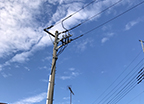 栃木県足利市／電気設備工事／PAS 高圧気中負荷開閉器 設置